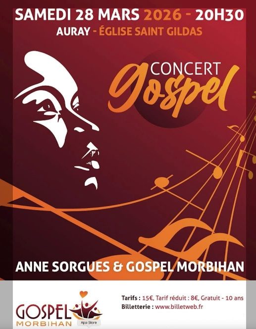 AFFICHE CONCERT GOSPEL MORBIHAN 28 MARS 2026